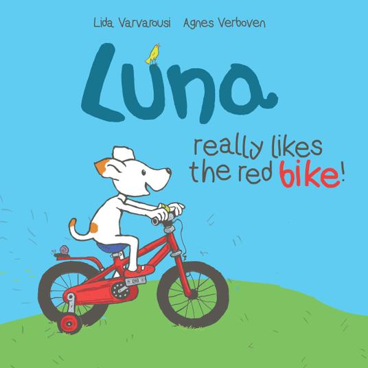 Luna really likes the red bike!